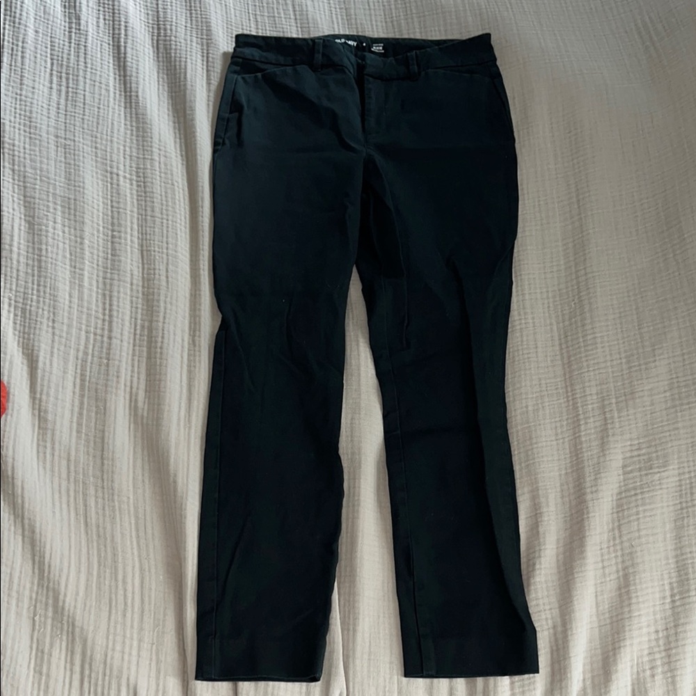 Black Straight-Leg Pants